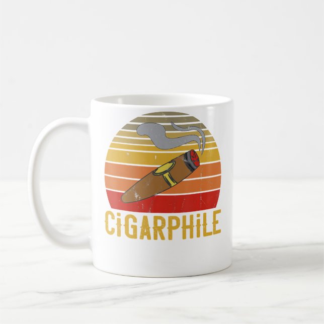 Zigarrenliebhaber Professioneller Zigarrenraucher  Kaffeetasse (Links)