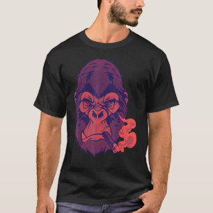 Zigarrenrauchen Gemeine Aussicht Cherry Gorilla fü T-Shirt