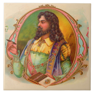 Zigarrenraucher aus dem 16. Jahrhundert Fliese