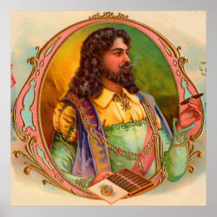 Zigarrenraucher aus dem 16. Jahrhundert Poster