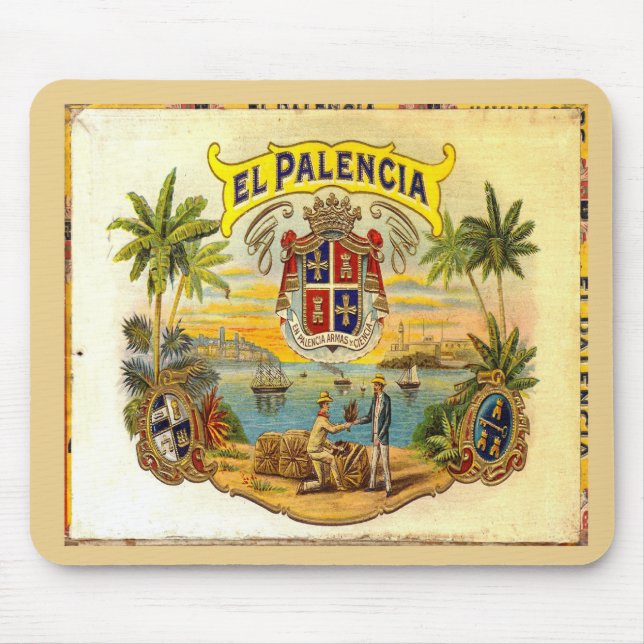 Zigarrenschachtel-Deckel-EL Palencia 2 Mousepad (Vorne)