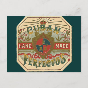 Zigarrenwerbung für das kubanische Perfectos Tobac Postkarte