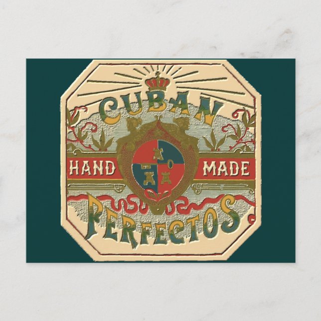 Zigarrenwerbung für das kubanische Perfectos Tobac Postkarte (Vorderseite)