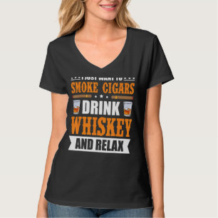 Zigarrenwhiskey für Männer - Raucherliquor T-Shirt