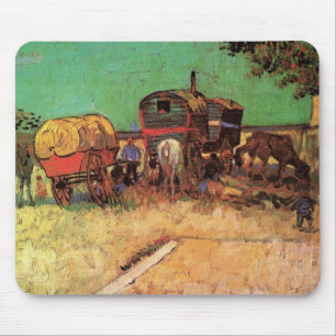 Zigeuner mit Wohnwagen von Vincent van Gogh Mousepad