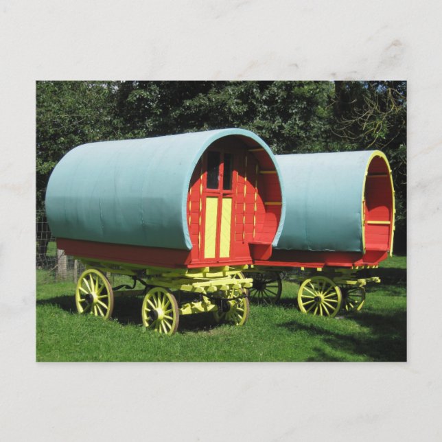 Zigeuner-Wohnwagen-Postkarten Postkarte (Vorderseite)