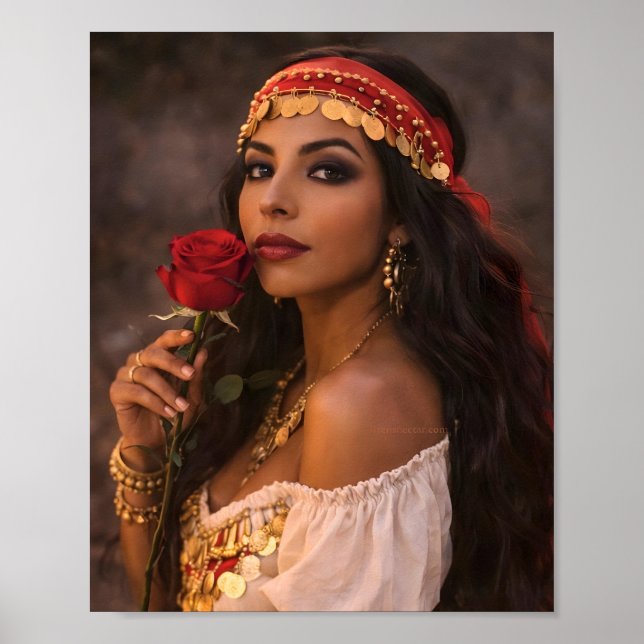 Zigeunerin Poster || Gitana Kunst  (Vorne)