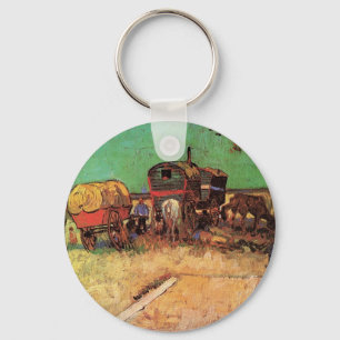 Zigeunerlager mit Wohnwagen, Van Gogh Schlüsselanhänger