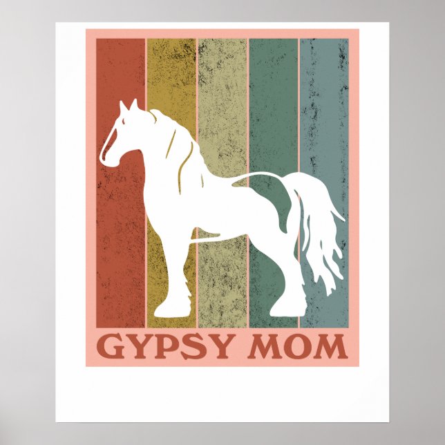 Zigeunermutter  Gypsy Vanner Pferd Poster (Vorne)