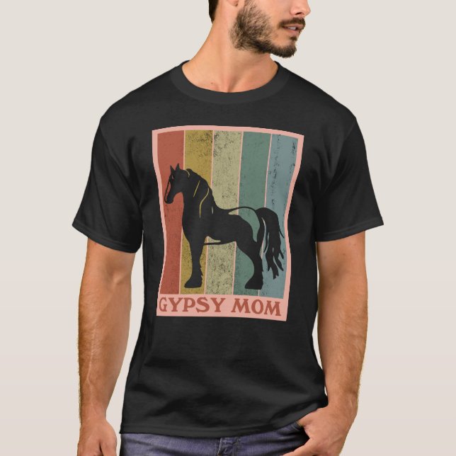 Zigeunermutter  Gypsy Vanner Pferd T-Shirt (Vorderseite)