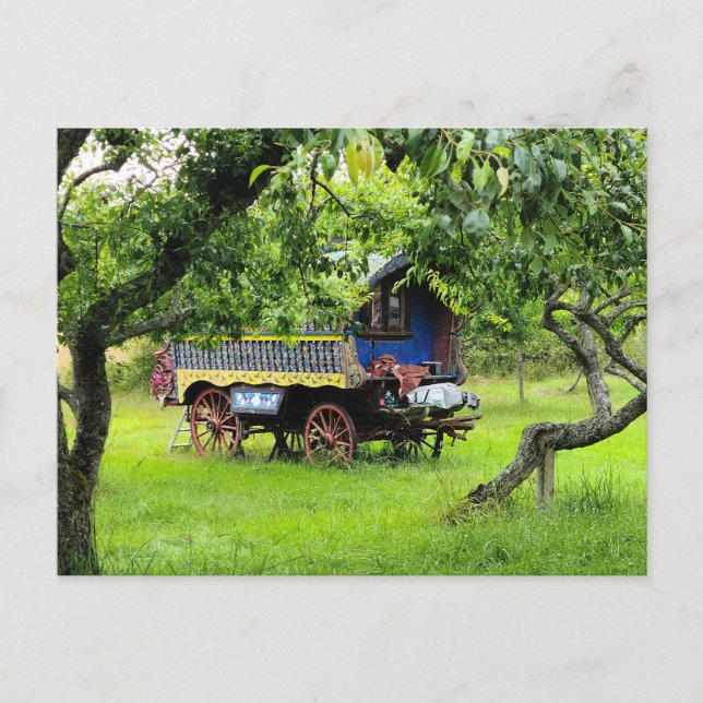 Zigeunerwagen Postkarte (Vorderseite)