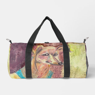 "Ziggy der Hund in Overalls" Aquarell Duffle Bag