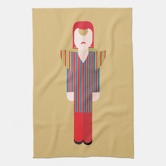 Ziggy – Glam Rock Kitchen Towel Geschirrtuch (Vertikal)