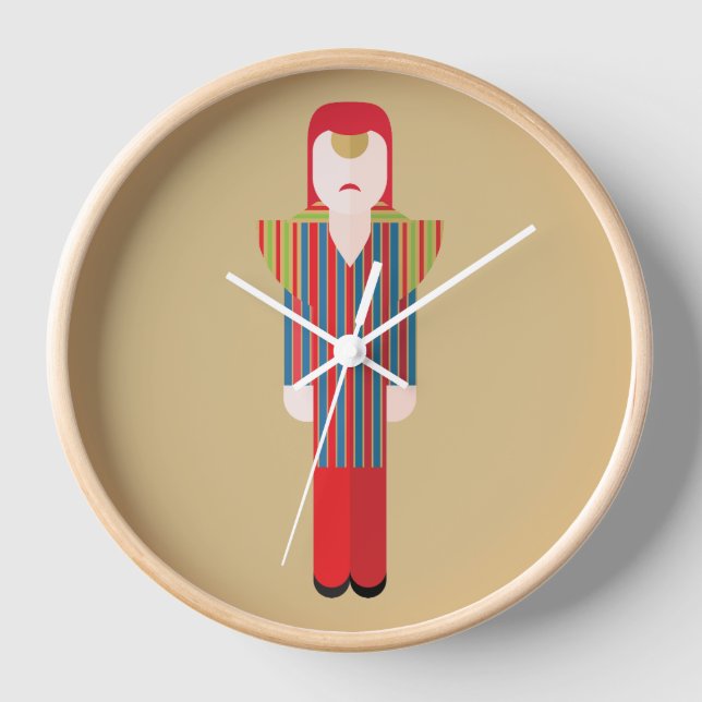 Ziggy – Glam Rock Wall Clock Uhr (Vorderseite)