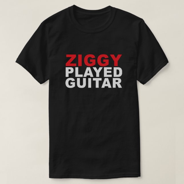ZIGGY PLAYED GUITAR Red Classic T-Shirt (Design vorne)