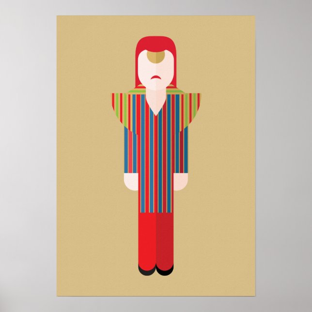 Ziggy – Retro Glam Rock Art Print (2) Poster (Vorne)