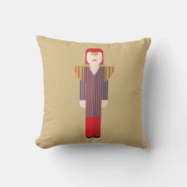 Ziggy – Retro Glam Rock Throw Pillow Kissen