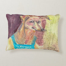 "Ziggy The Dog in Overalls" Wasserfarbe