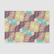 "Ziggy The Dog in Overalls" Wasserfarbe