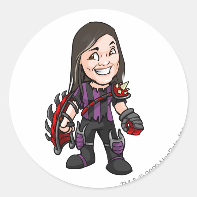 Ziggytron Darigan Citadel Mitarbeiter Player Runder Aufkleber (Vorderseite)