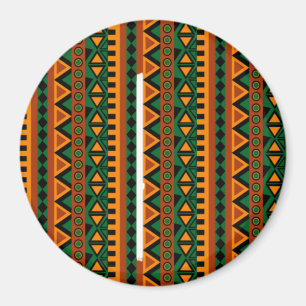 Zigzag African Pattern Buttons Schöne Kultur Magnet