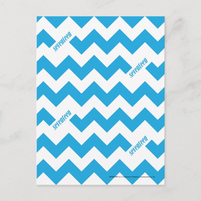 ZigZag Aqua Postkarte (Vorderseite)