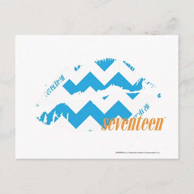 ZigZag Aqua Postkarte (Vorderseite)