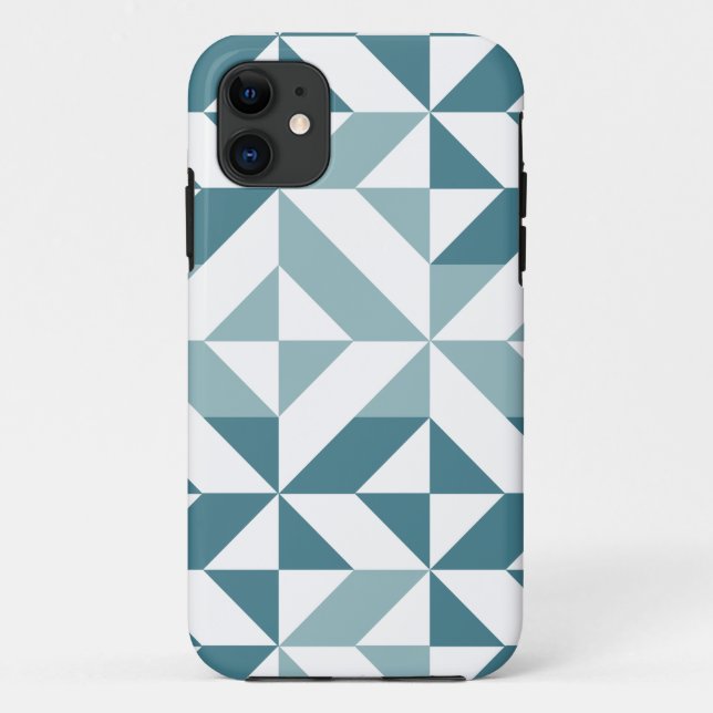 ZigZag, aquamarin-grün-zweiteilig, geometrisch Case-Mate iPhone Hülle (Rückseite)
