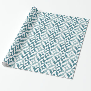ZigZag, aquamarin-grün-zweiteilig, geometrisch Geschenkpapier