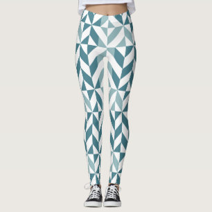 ZigZag, aquamarin-grün-zweiteilig, geometrisch Leggings
