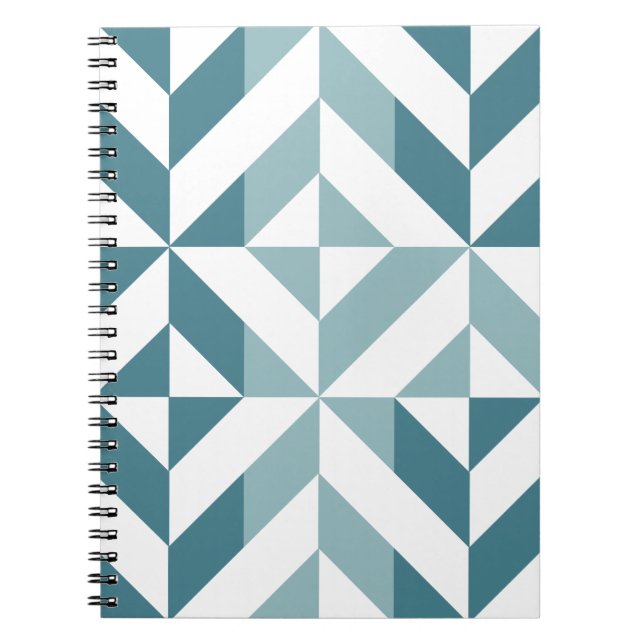 ZigZag, aquamarin-grün-zweiteilig, geometrisch Notizblock (Vorderseite)