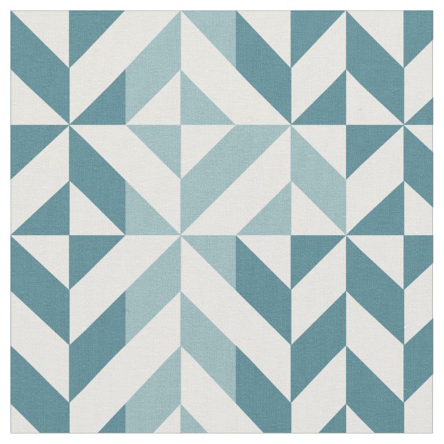 ZigZag, aquamarin-grün-zweiteilig, geometrisch Stoff (Nahaufnahme)