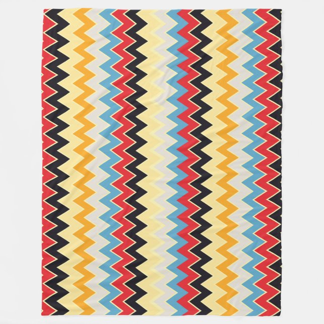 Zigzag Colors Lines Fleecedecke (Vorderseite)