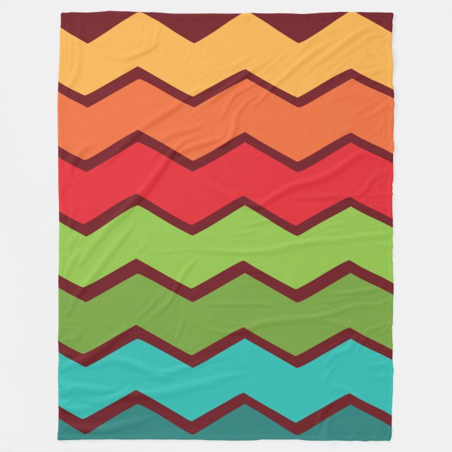Zigzag der 1970er fleecedecke (Vorderseite)