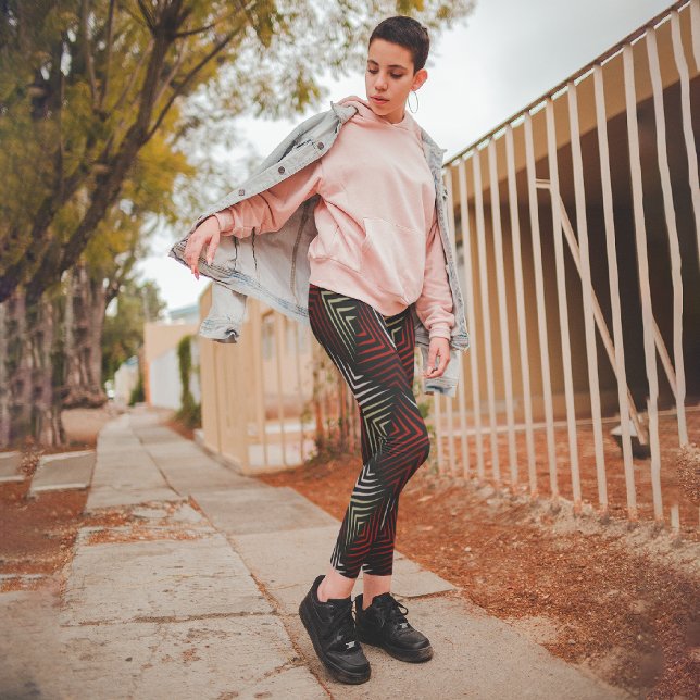 Zigzag Design Capri Leggings (Von Creator hochgeladen)