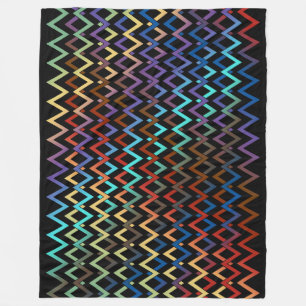 ZIGZAG Diamanten - gefärbt + Ihr Backgr. Ideen Fleecedecke