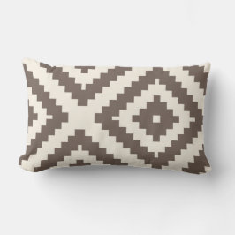 Zigzag Geometric Muster Taupe Brown Lendenkissen