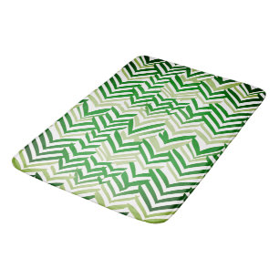 ZigZag grün und weiß Badematte