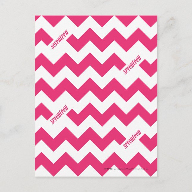 ZigZag Magenta Postkarte (Vorderseite)