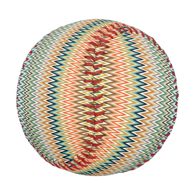 Zigzag Multicolor Muster Baseball (Schrägansicht)