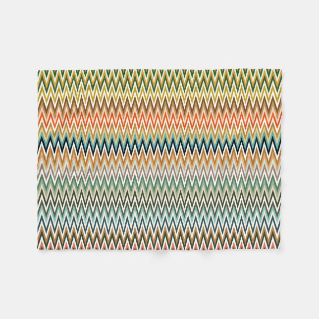 Zigzag Multicolor Muster Fleecedecke (Vorderseite (Horizontal))