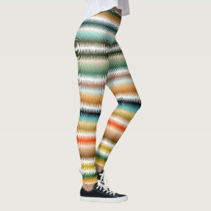 Zigzag Multicolor Muster Leggings