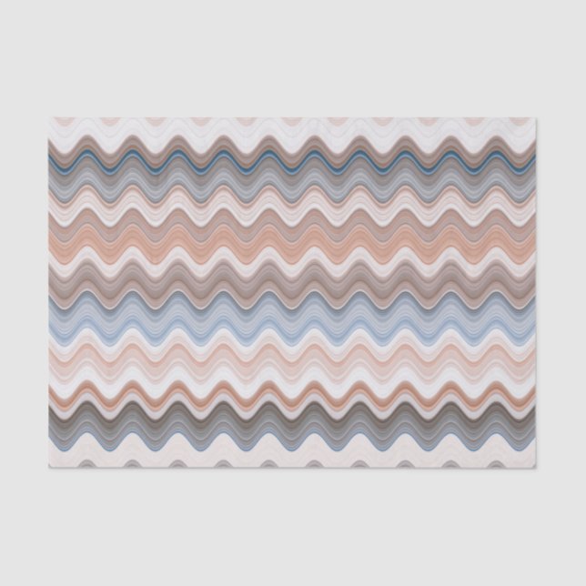 Zigzag Multicolor Muster Seidenpapier (Vorderseite)