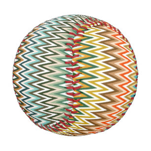 Zigzag Multicolored Muster Baseball