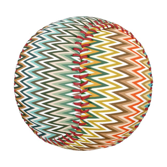 Zigzag Multicolored Muster Baseball (Schrägansicht)