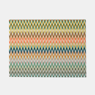 Zigzag Multicolored Muster Fußmatte
