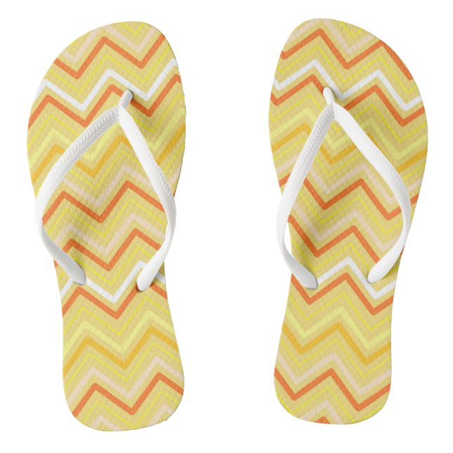 Zigzag MultiColors Orange Flip Flops (Fußbett)