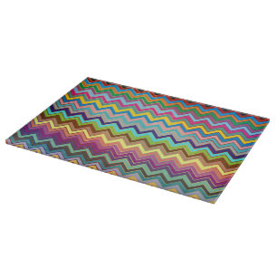 ZIGZAG Muster - Farbe + Ihre Ideen Schneidebrett
