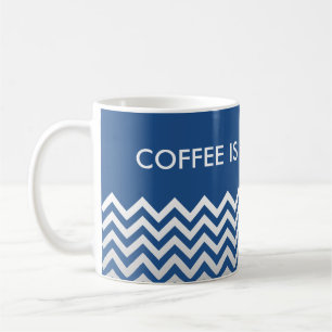 ZIGZAG-Muster - graue Gradienten + Ihr Backgr. Kaffeetasse