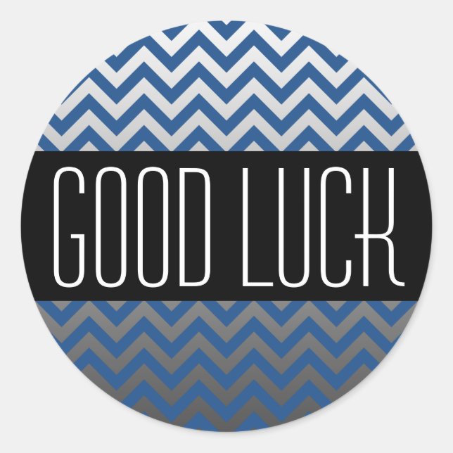 ZIGZAG-Muster - graue Gradienten + Ihr Backgr. Runder Aufkleber (Vorderseite)